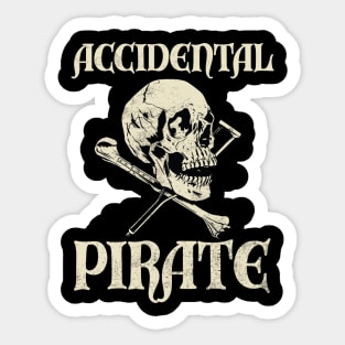 Accidental Pirate Funny Amputee Humor Sticker